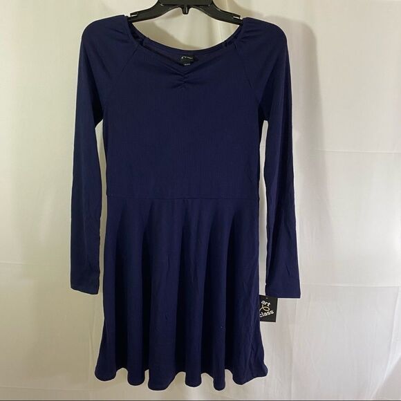 Art Class Girls’ Long Sleeve Cinched Front Midi Dress - Picture 1 of 3